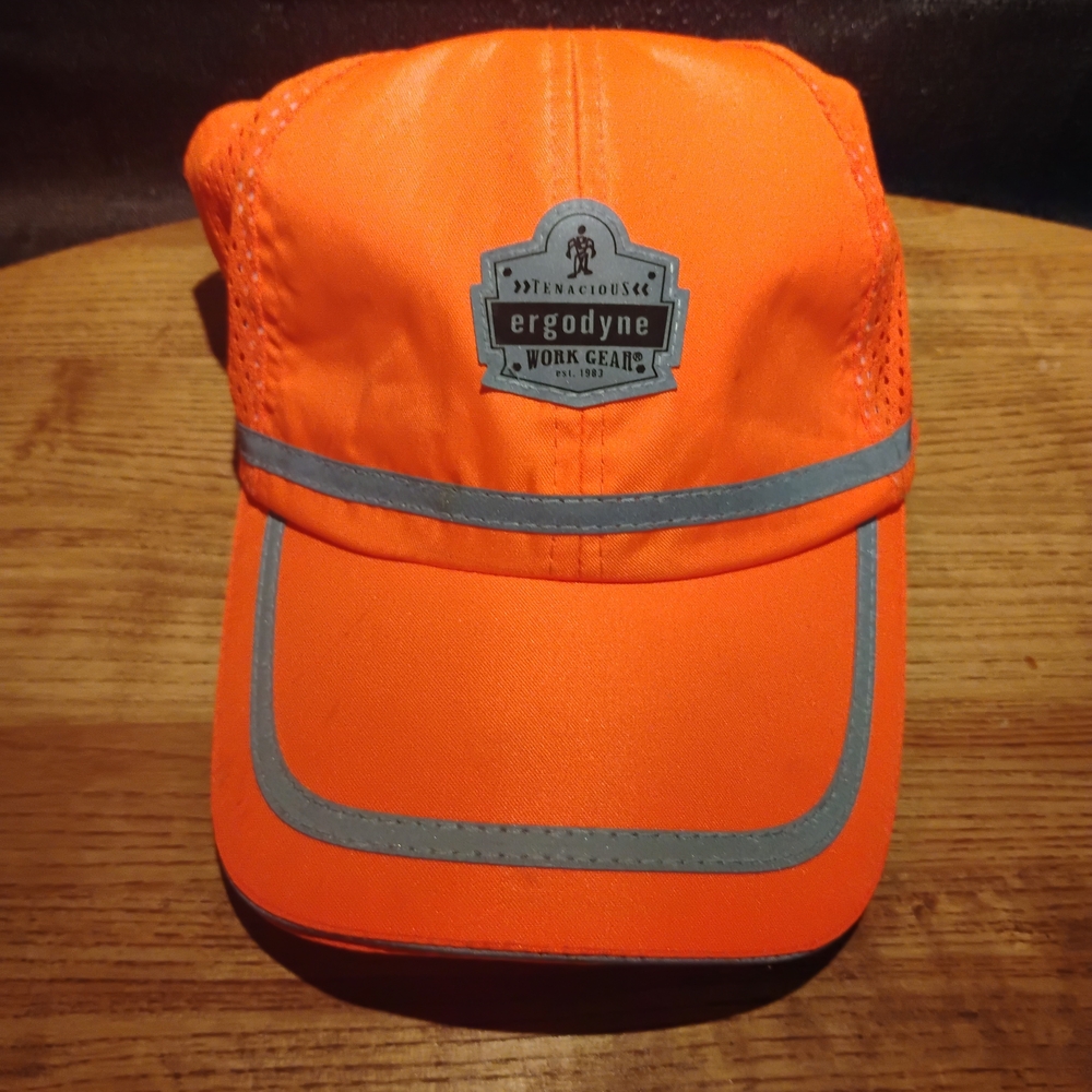 Orange Reflective Work Cap
